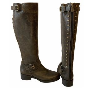 Tory Burch Tyson Studded Riding Boots EUC